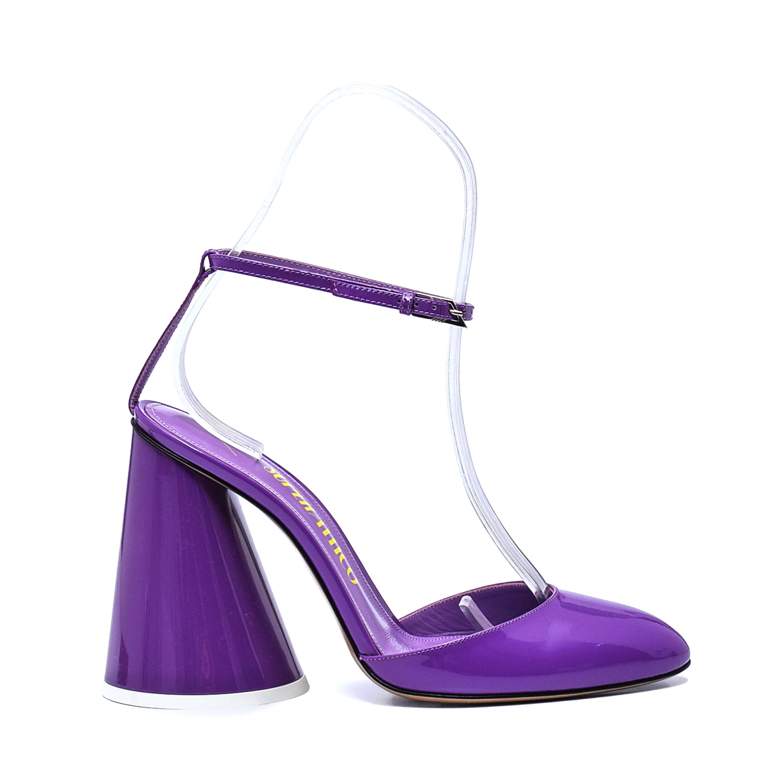 The Attico - Purple 'Luz' Viper Slingback / 39 